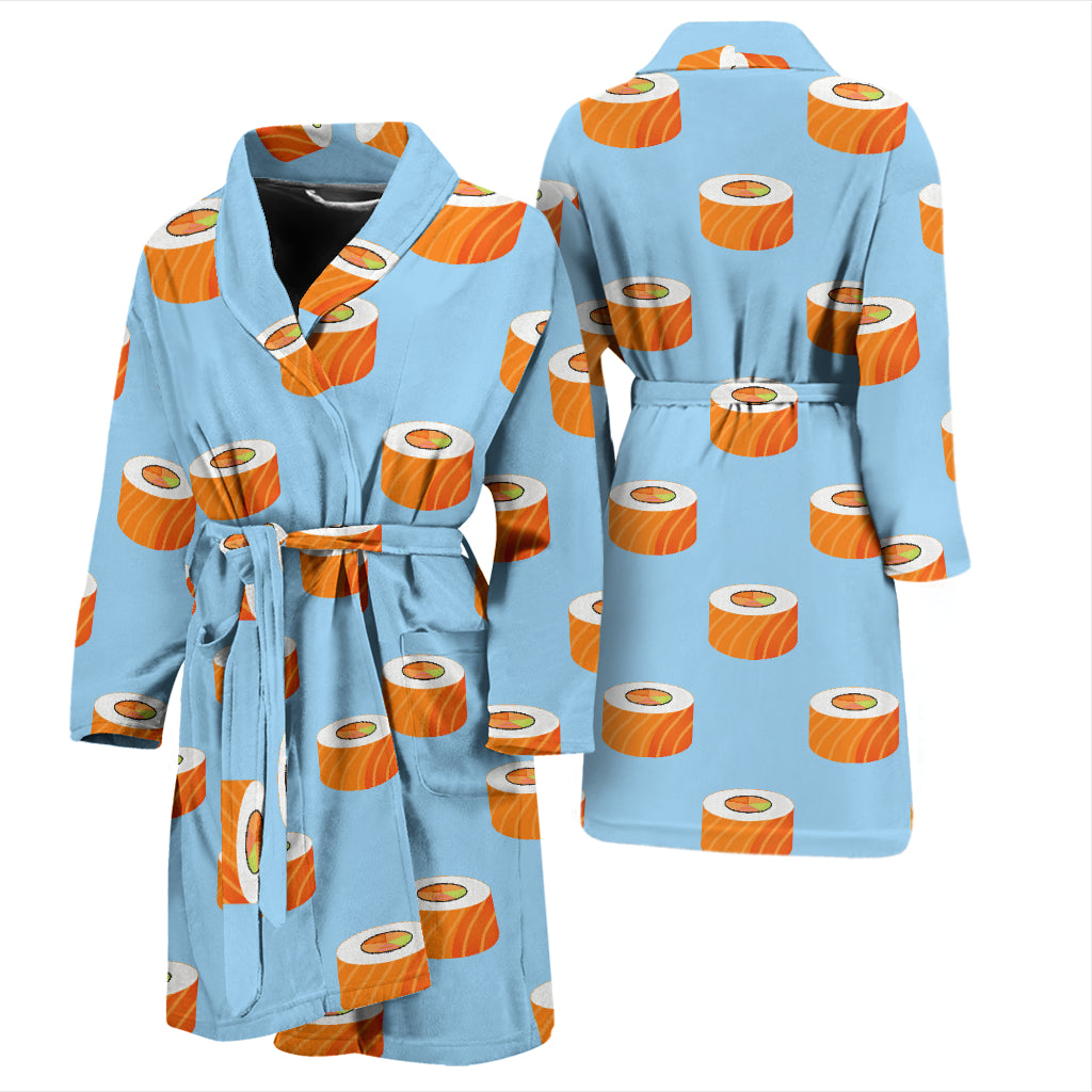 Salmon Sushi Print Design LKS307 Men Bathrobe