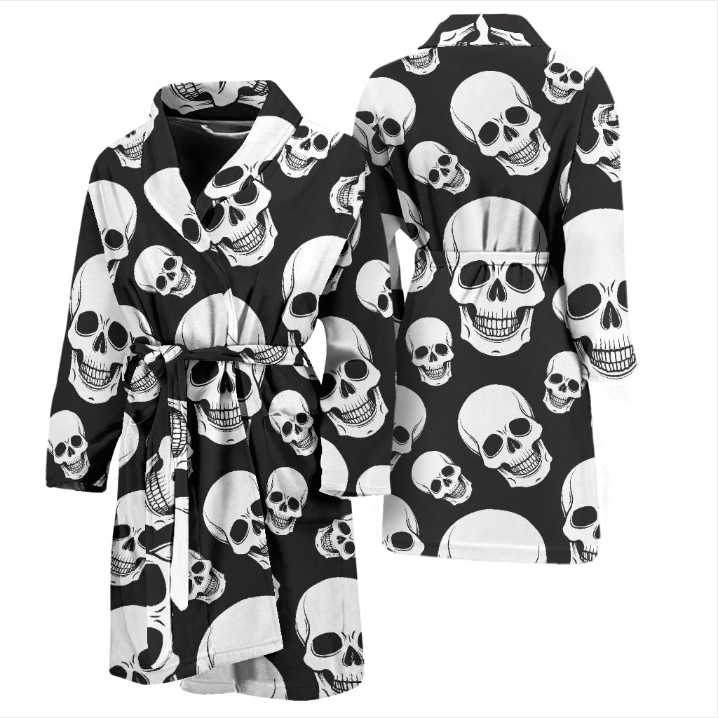 Skull Print Design LKS301 Men Bathrobe
