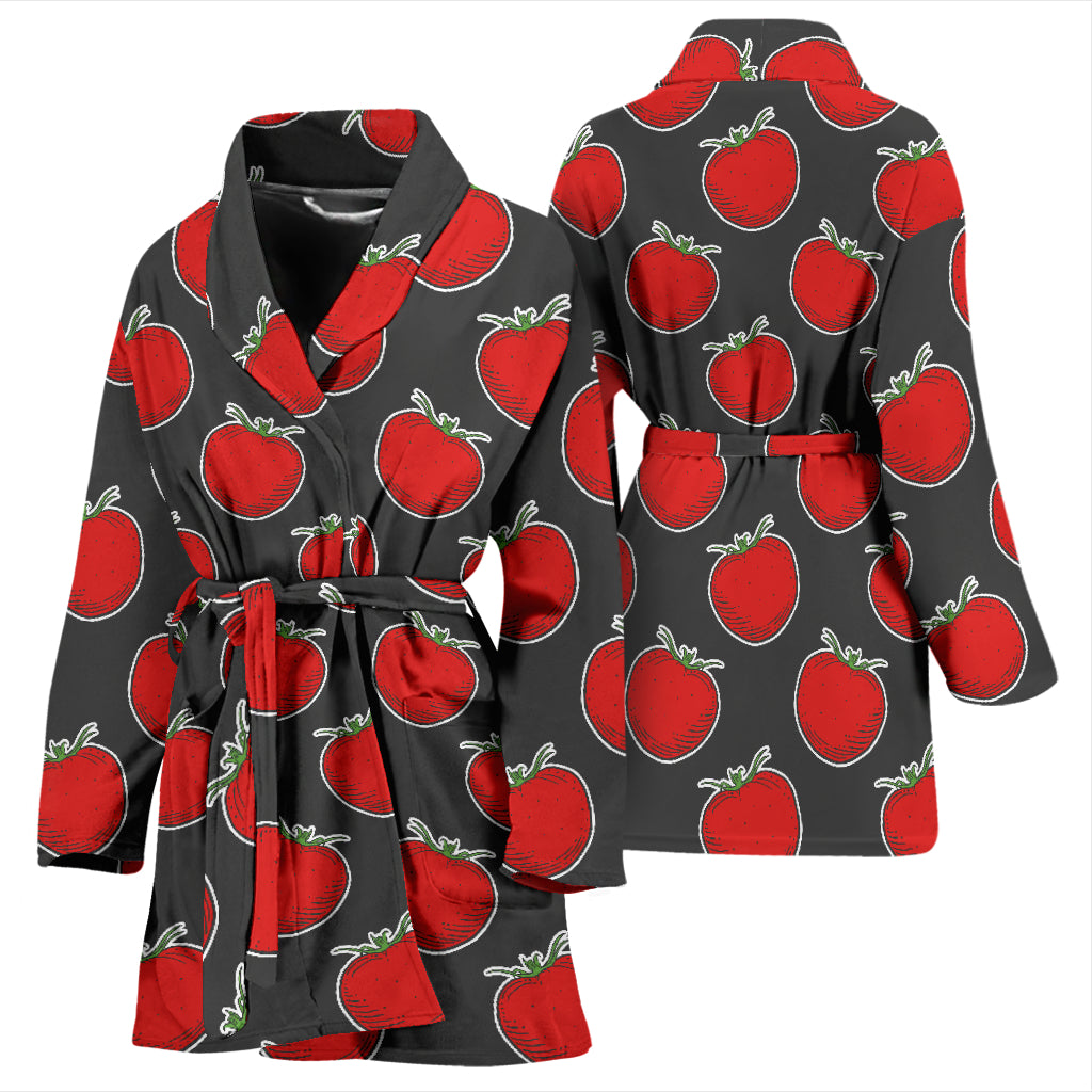 Tomato Print Design LKS306 Women Bathrobe
