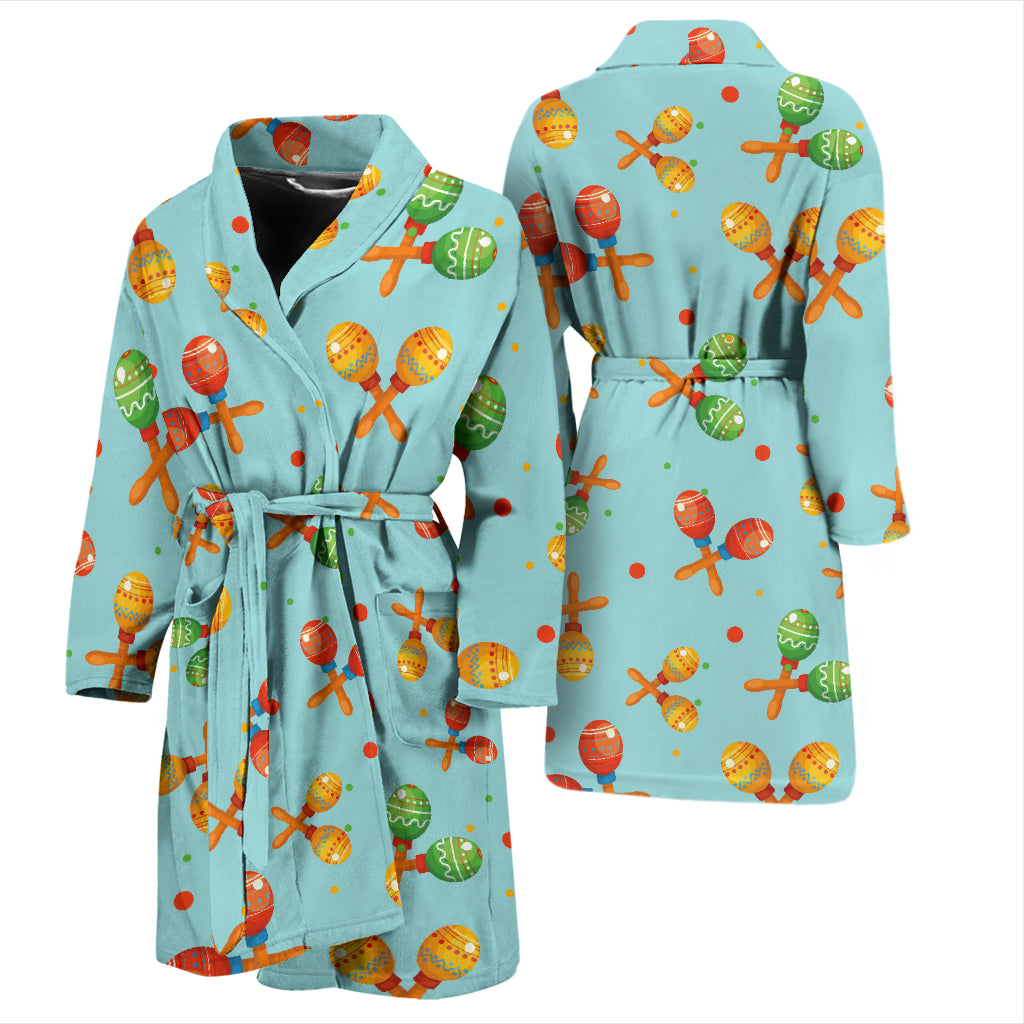 Maracas Print Design LKS402 Men Bathrobe