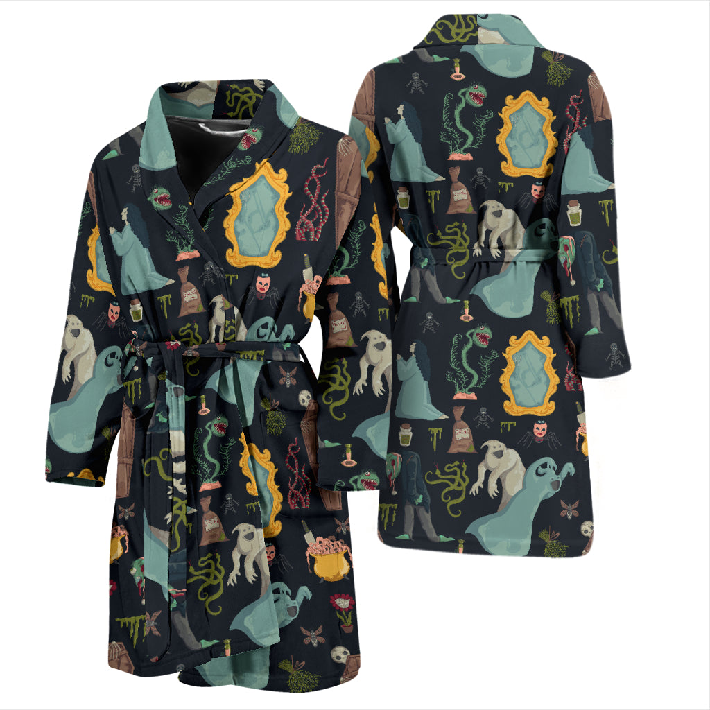 Creepy Print Design LKS303 Men Bathrobe