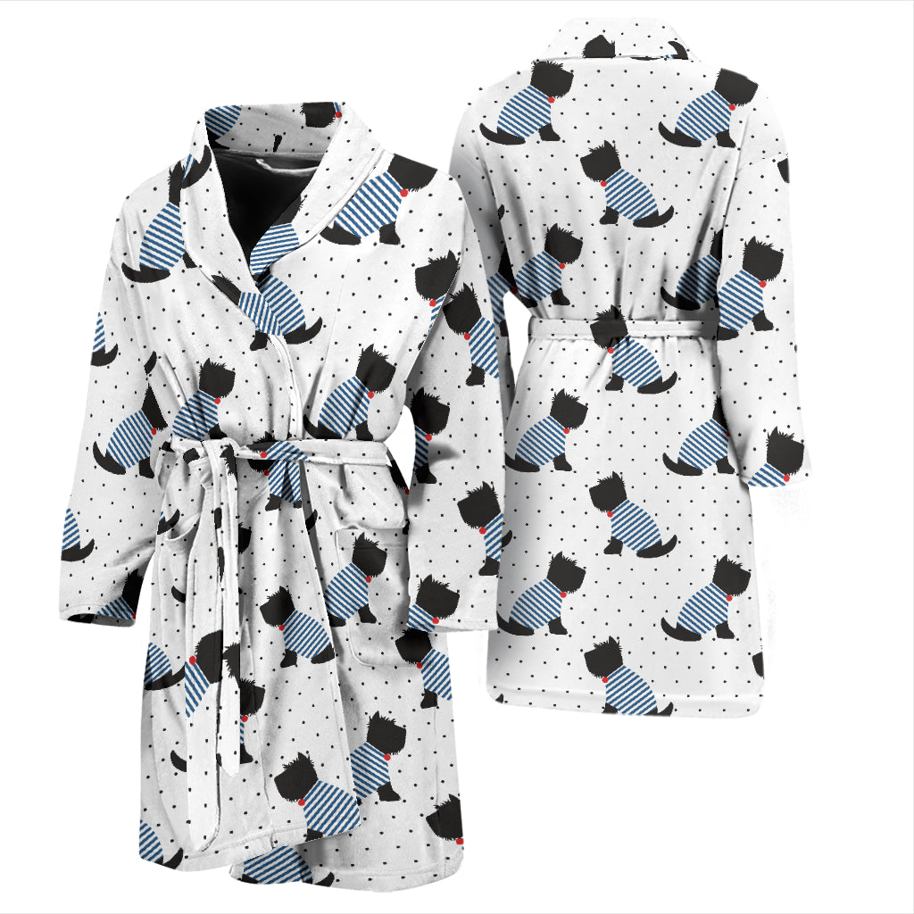 Scottish Terriers Print Design LKS3013 Men Bathrobe