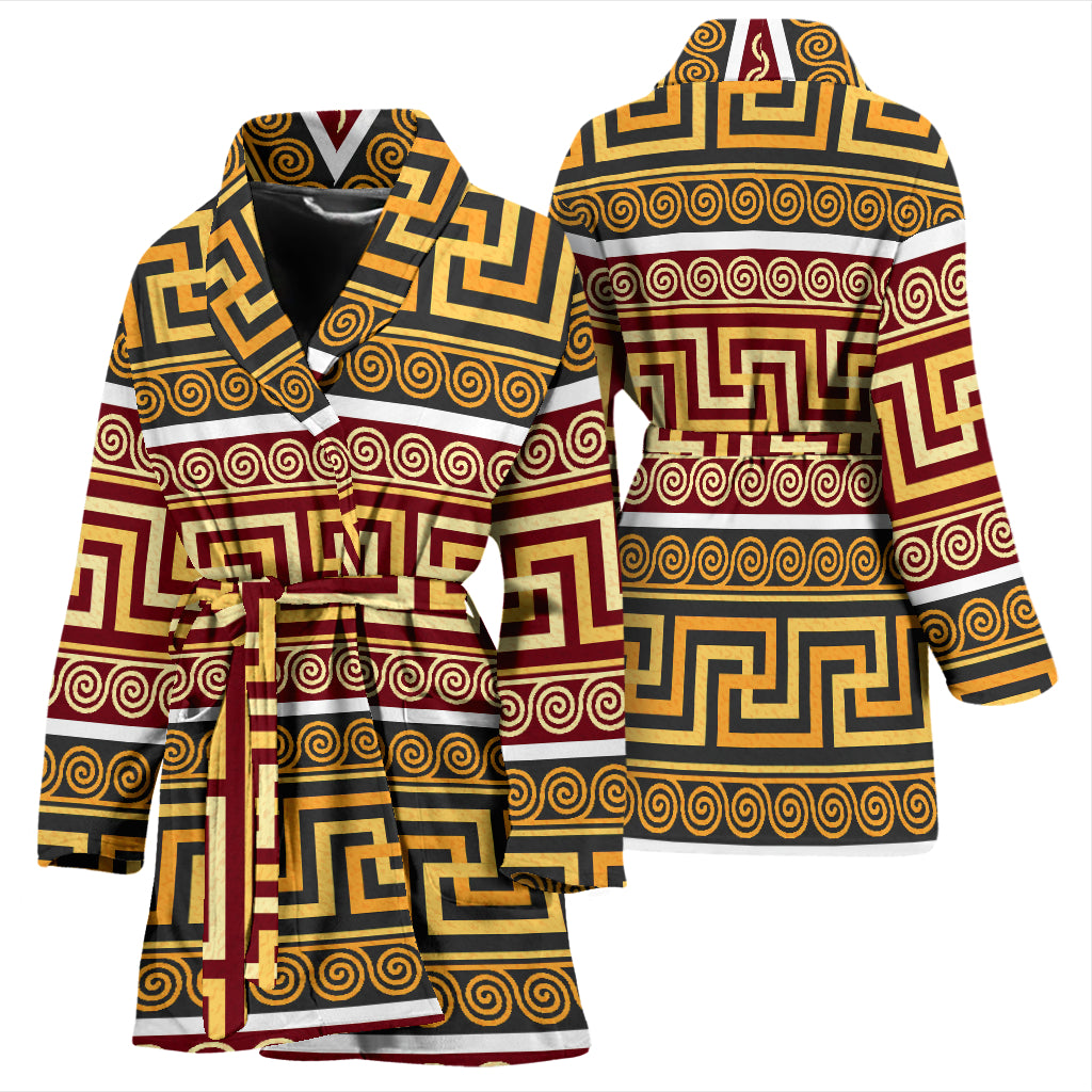 Ancient Greek Pattern Print Design LKS302 Women Bathrobe
