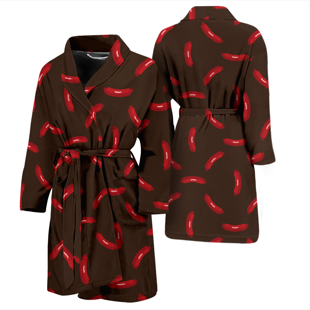 Sausage Print Design LKS302 Men Bathrobe