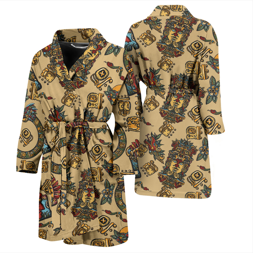 Totem Print Design LKS305 Men Bathrobe