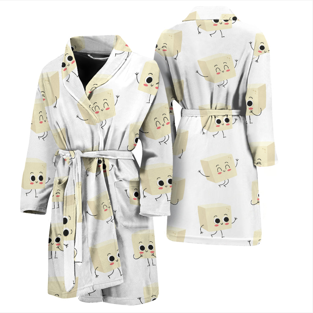 Tofu Print Design LKS301 Men Bathrobe