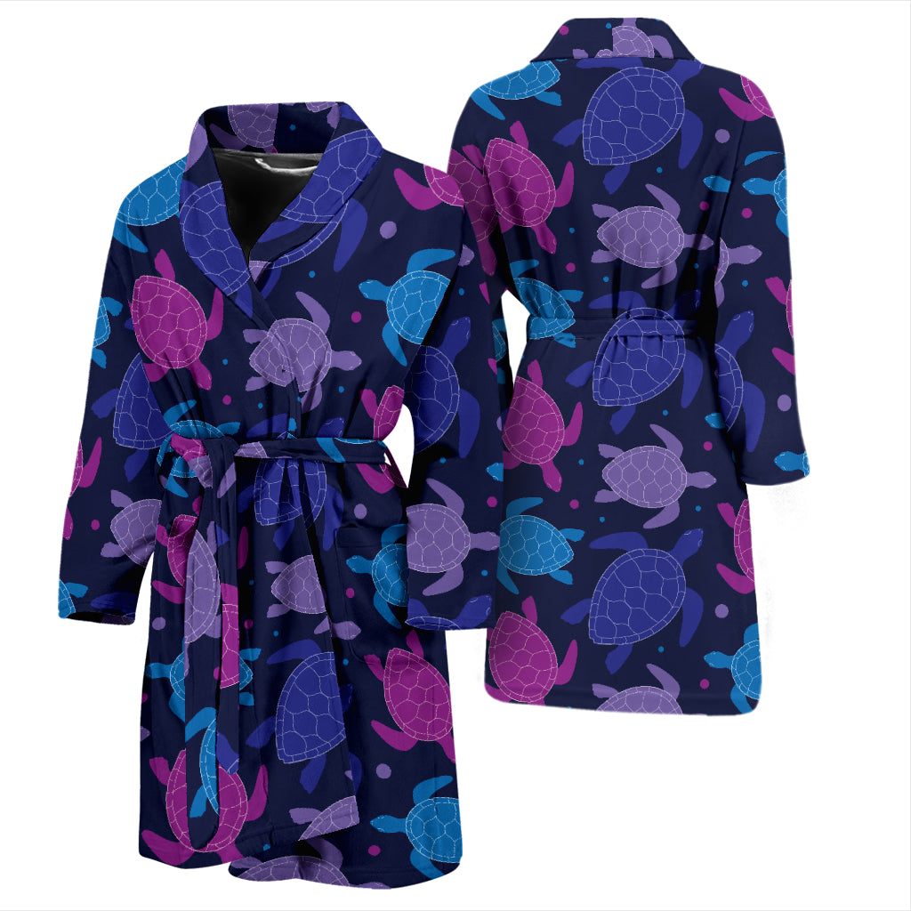 Sea Turtle Print Design LKS309 Men Bathrobe