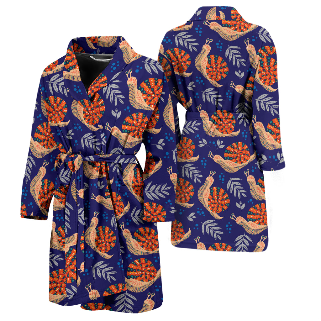 Snail Print Design LKS401 Men Bathrobe