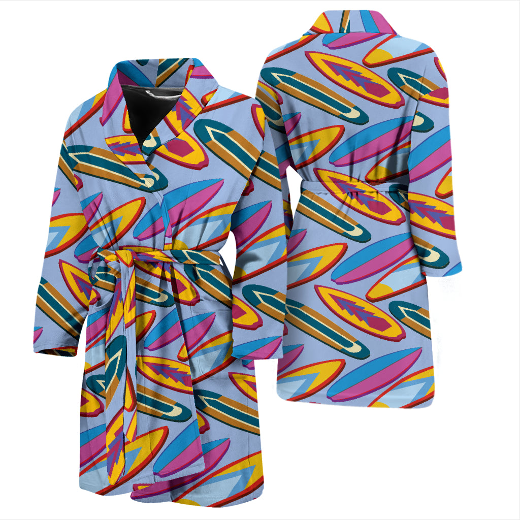 Surfboard Pattern Print Design LKS303 Men Bathrobe