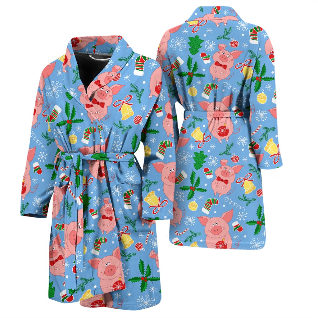 Pig Print Design LKS404 Men Bathrobe