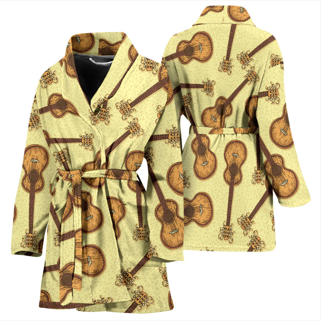 Acoustic Guitar Print Design LKS402 Women Bathrobe