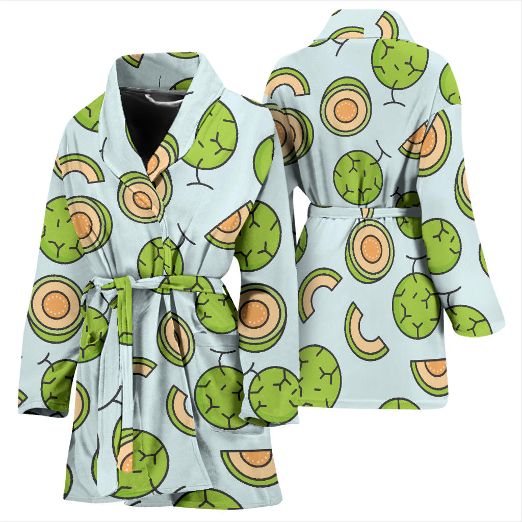 Cantaloupe Pattern Print Design 02 Women Bathrobe