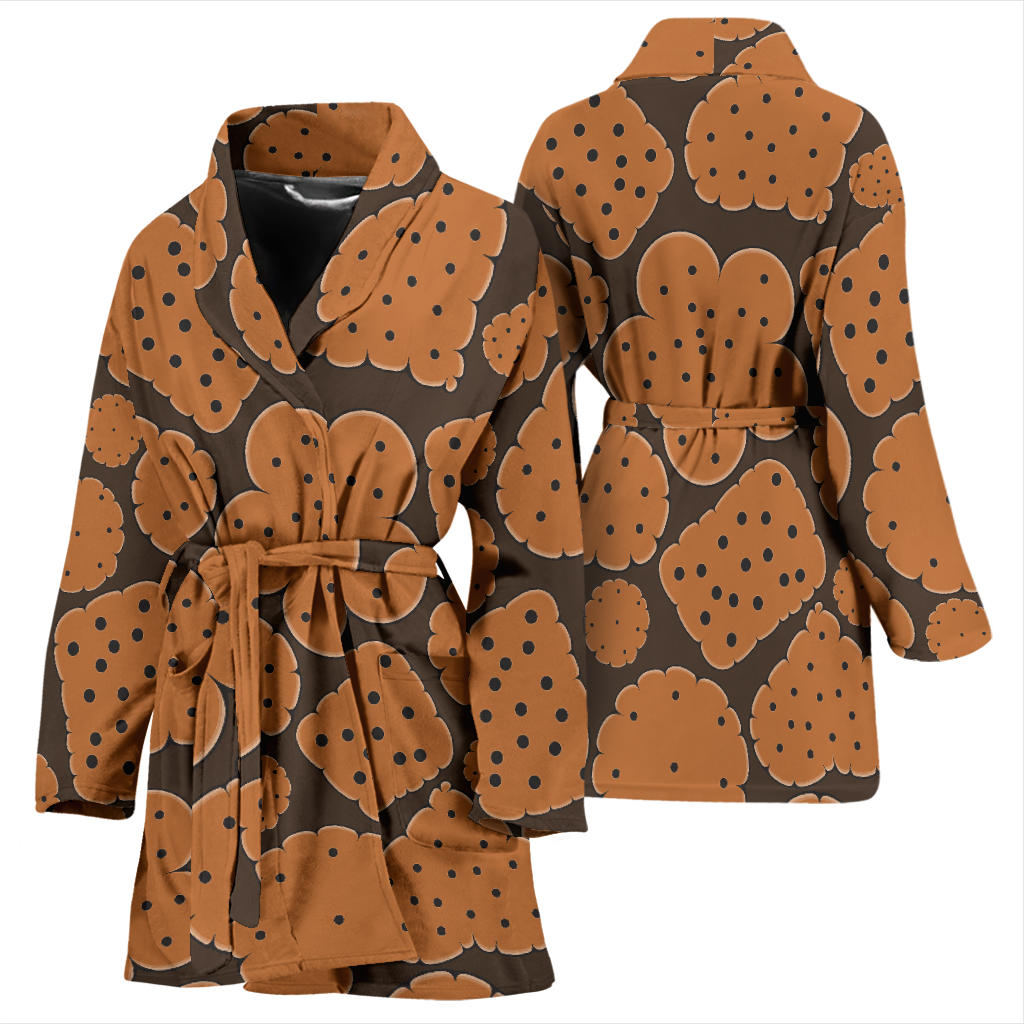 Cracker Pattern Print Design 01 Women Bathrobe