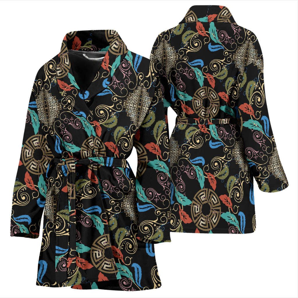 Ancient Greek Print Design LKS308 Women Bathrobe