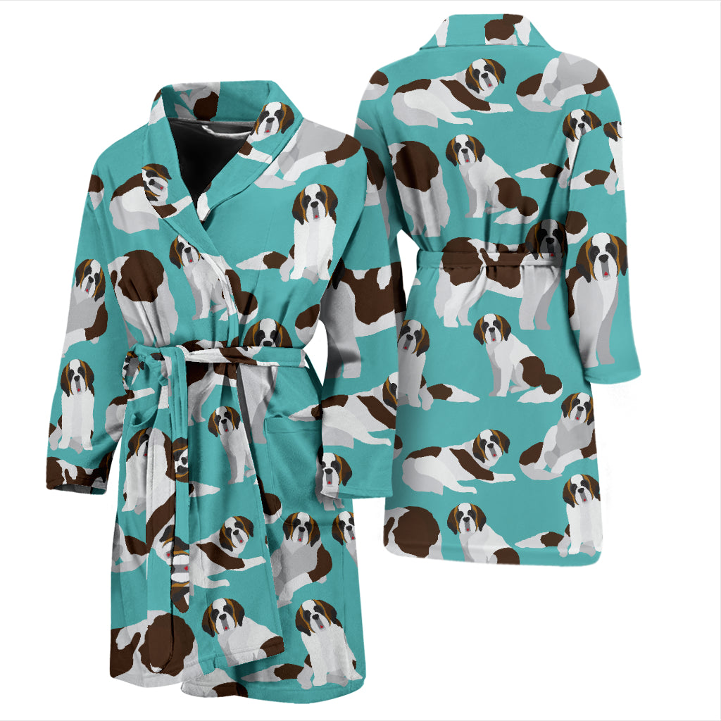 St Bernards Print Design LKS302 Men Bathrobe