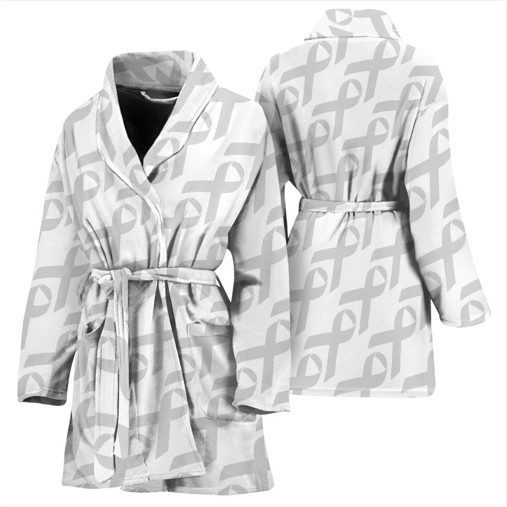 Brain cancer Pattern Print Design 02 Women Bathrobe