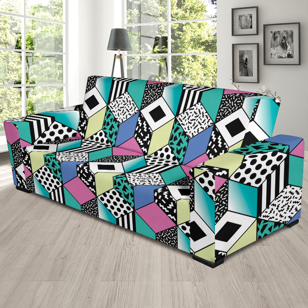 90s Pattern Print Design 3 Sofa Slipcover