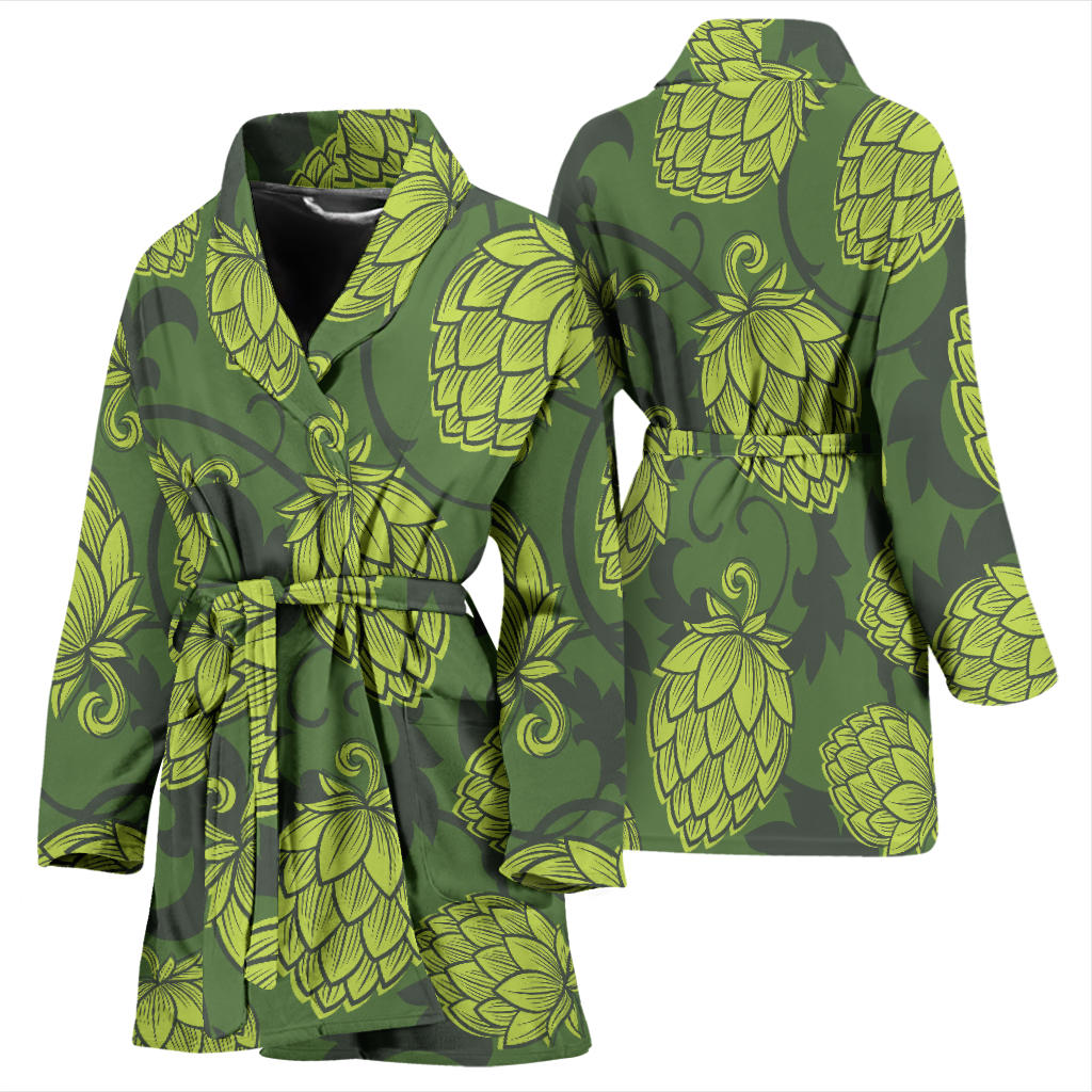 Hope Pattern Print Design 02 Women Bathrobe