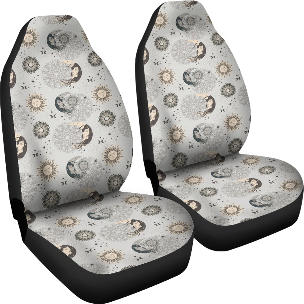 Sun Moon Print Design LKS302 Car Seat Covers