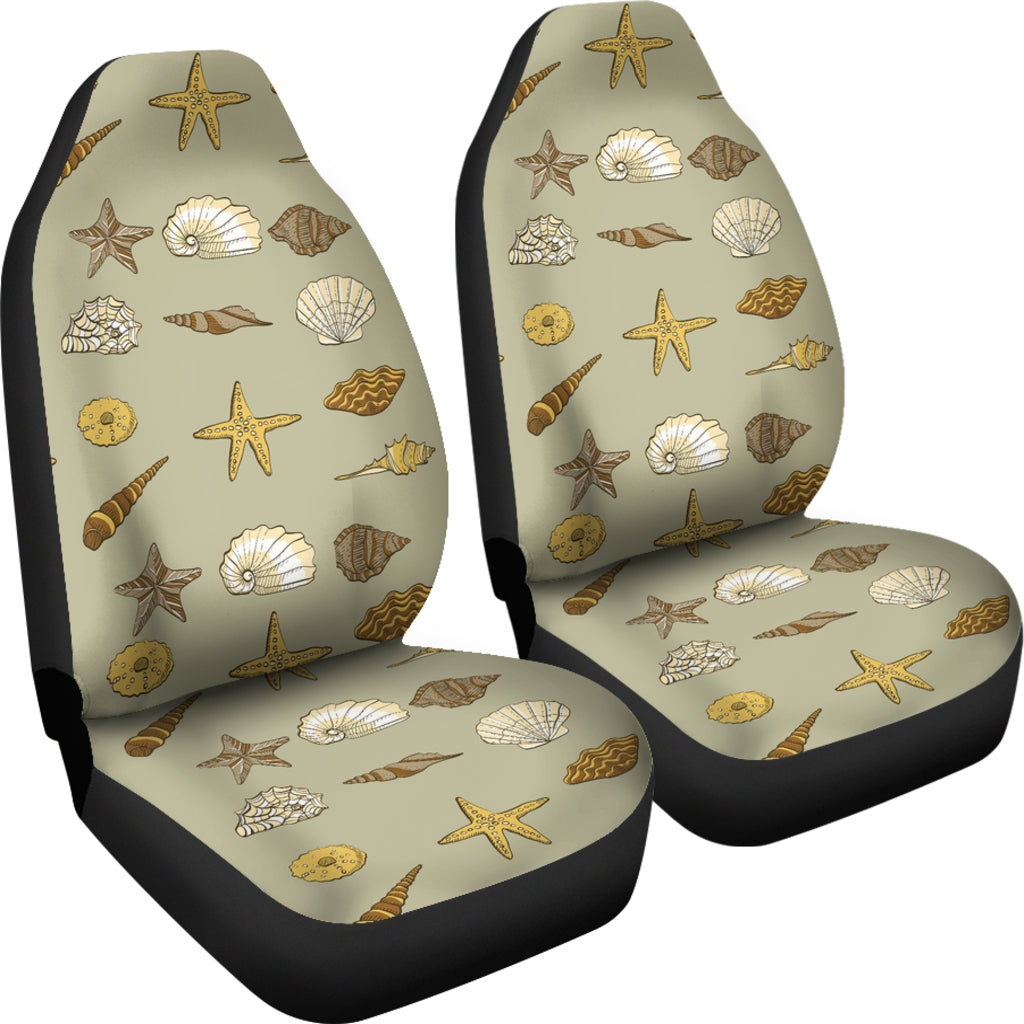 Seashell Beach Print Design LKS303 Car Seat Covers