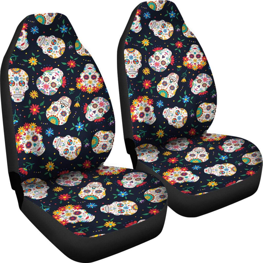 Sugar Skull Print Design LKS305 Car Seat Covers