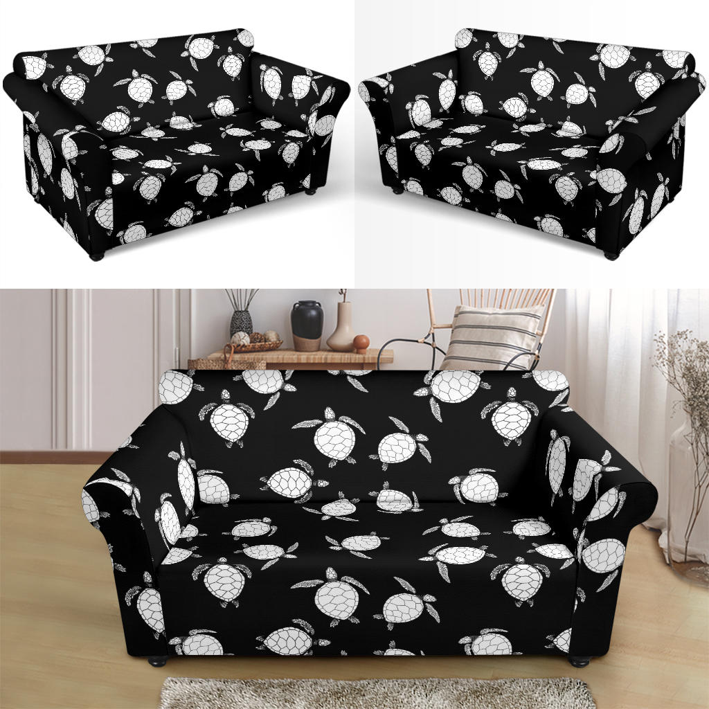 Sea Turtle Print Design LKS303 Loveseat Couch Slipcover
