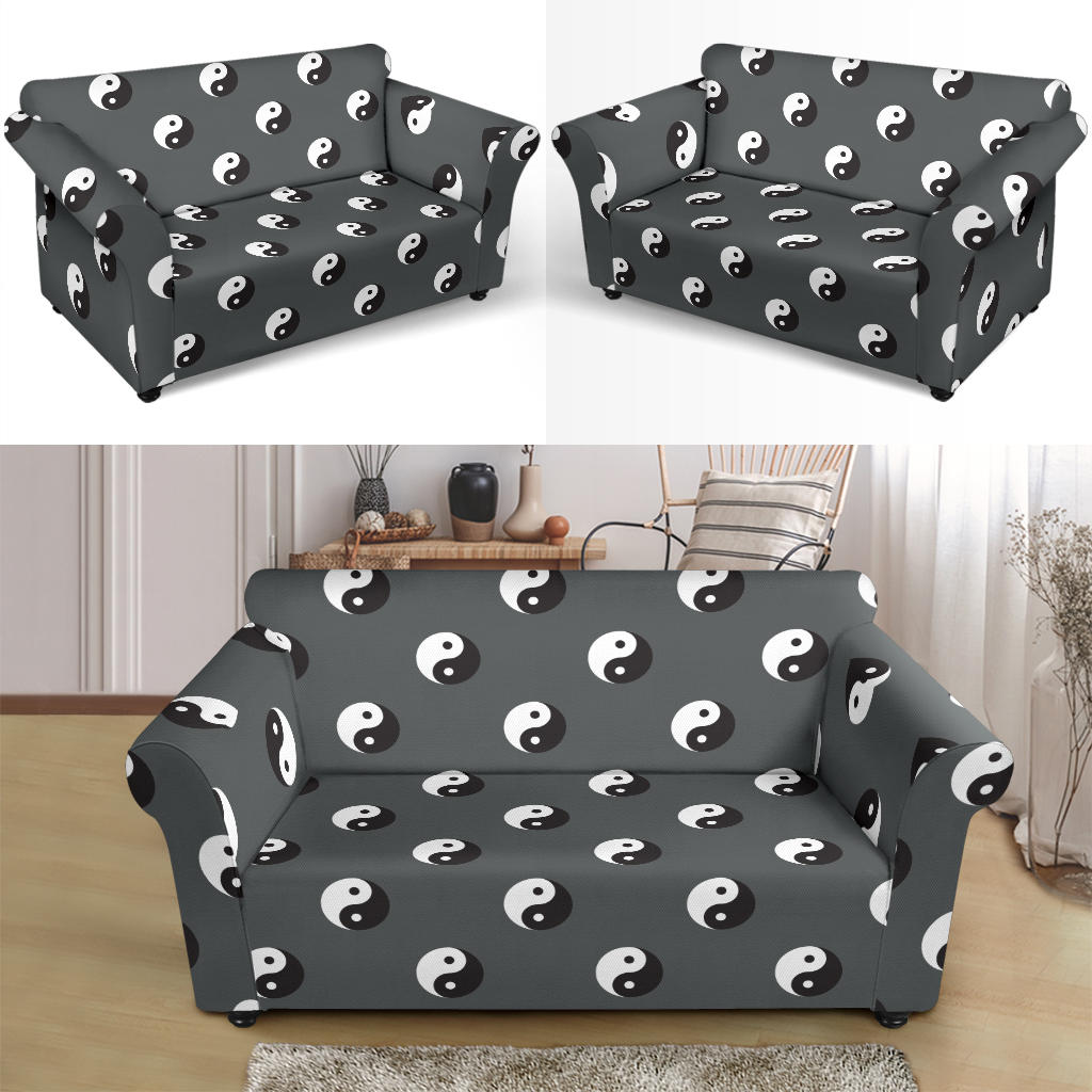 Yin Yang Print Design LKS303 Loveseat Couch Slipcover
