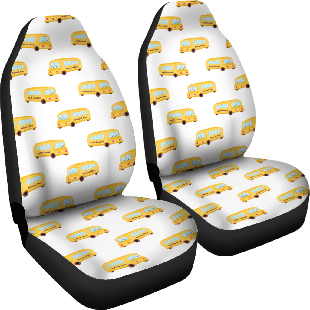 School Bus Print Design LKS306 Car Seat Covers
