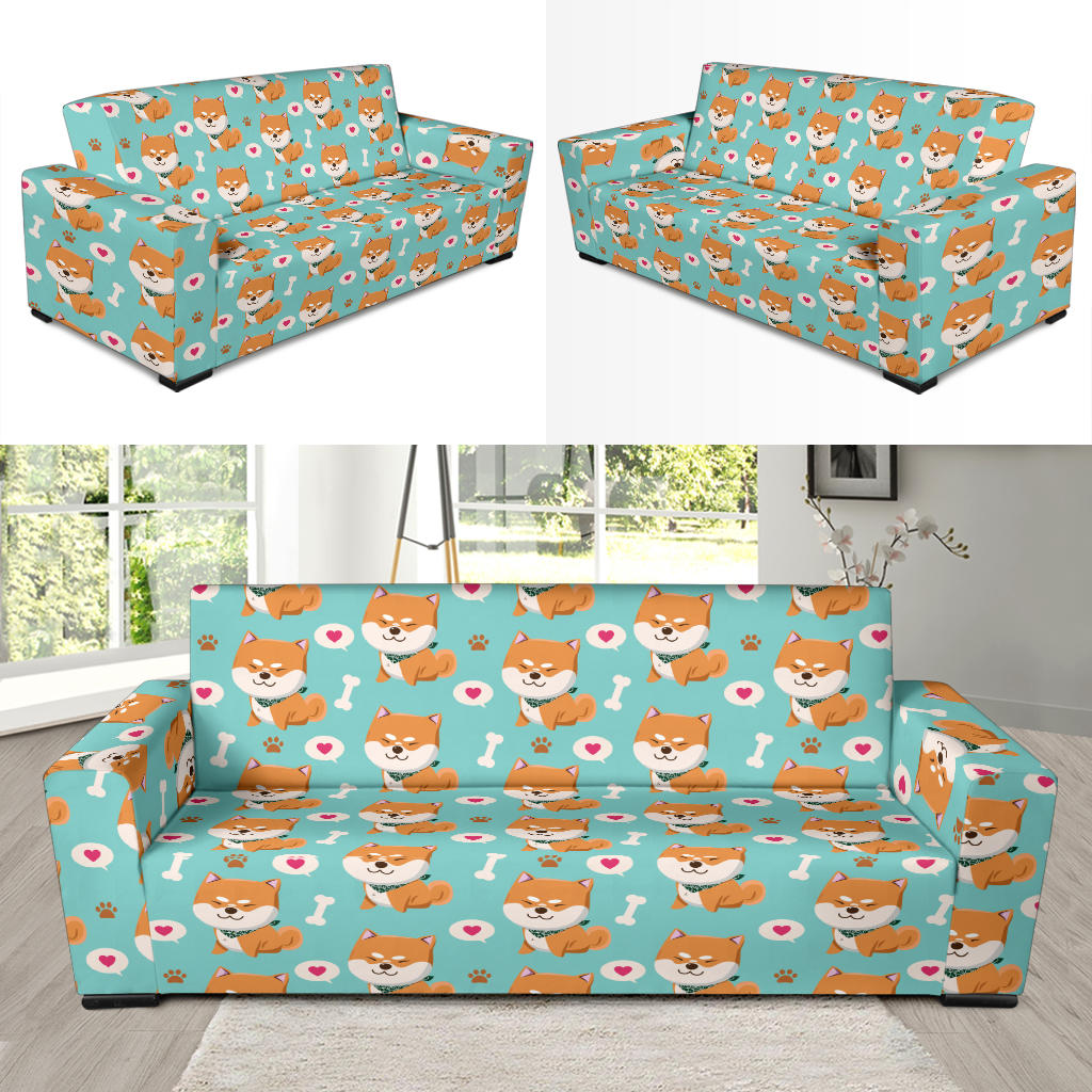 Shiba Inu Print Design LKS3013 Sofa Slipcover