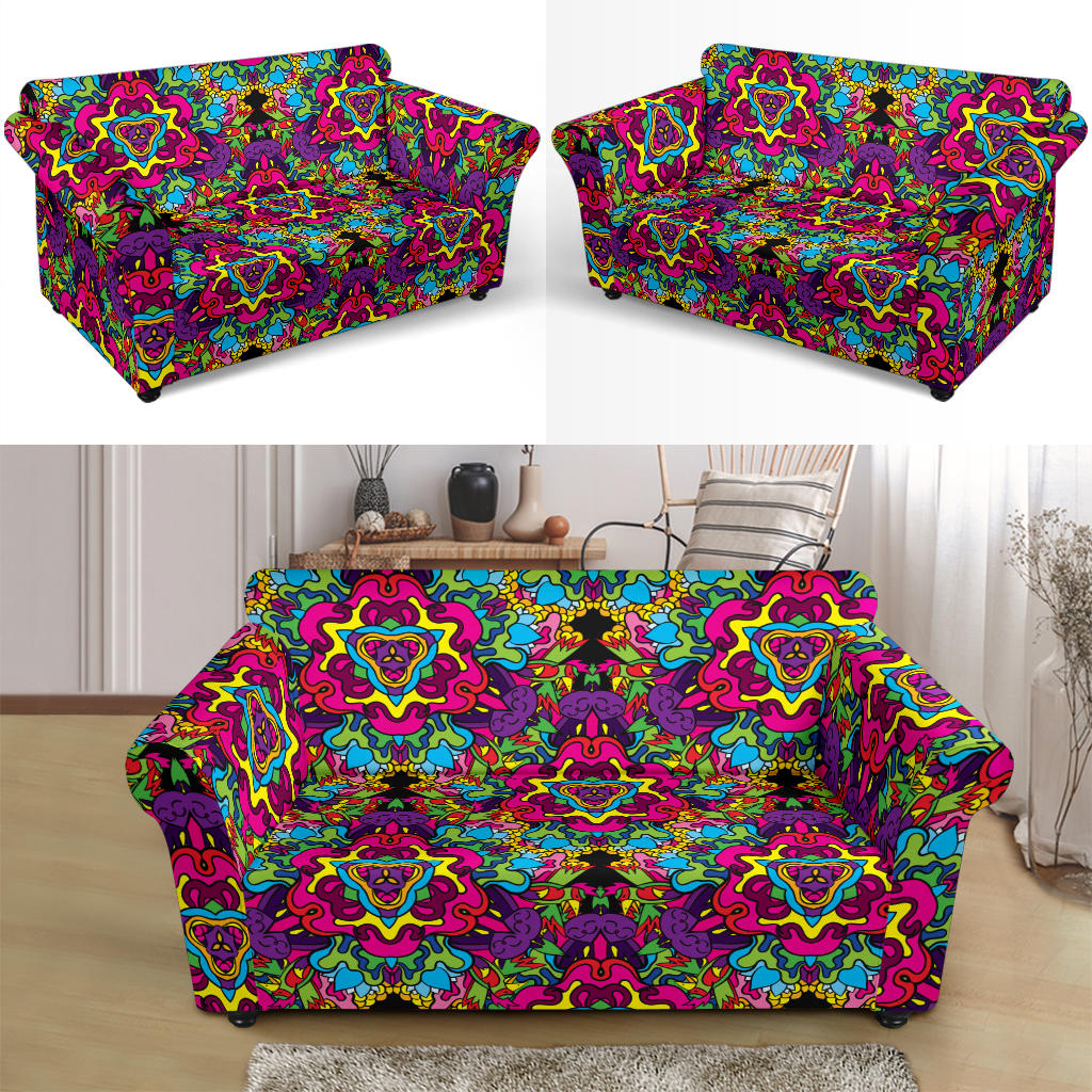 Trippy Print Design LKS303 Loveseat Couch Slipcover