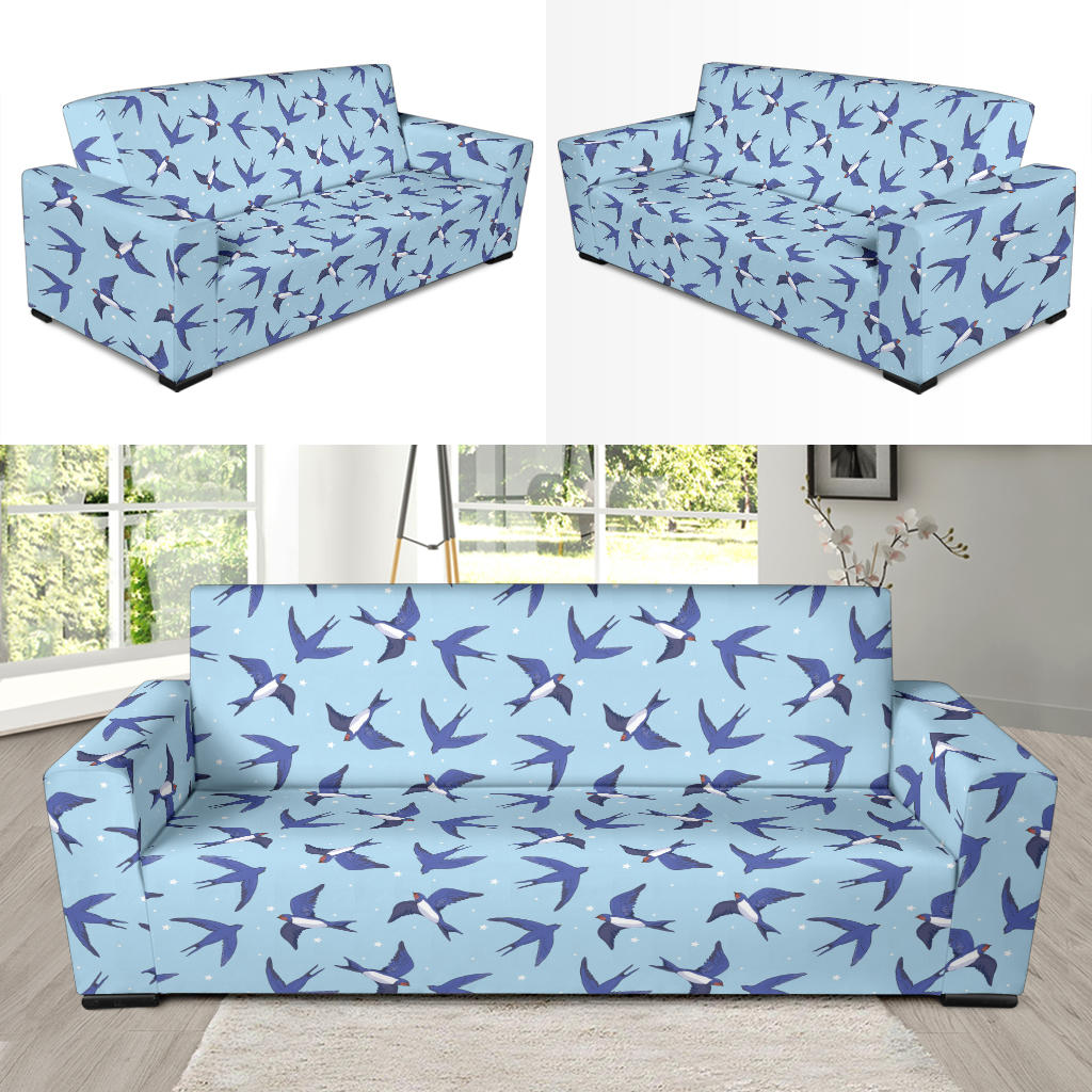 Swallow Bird Pattern Print Design 06 Sofa Slipcover