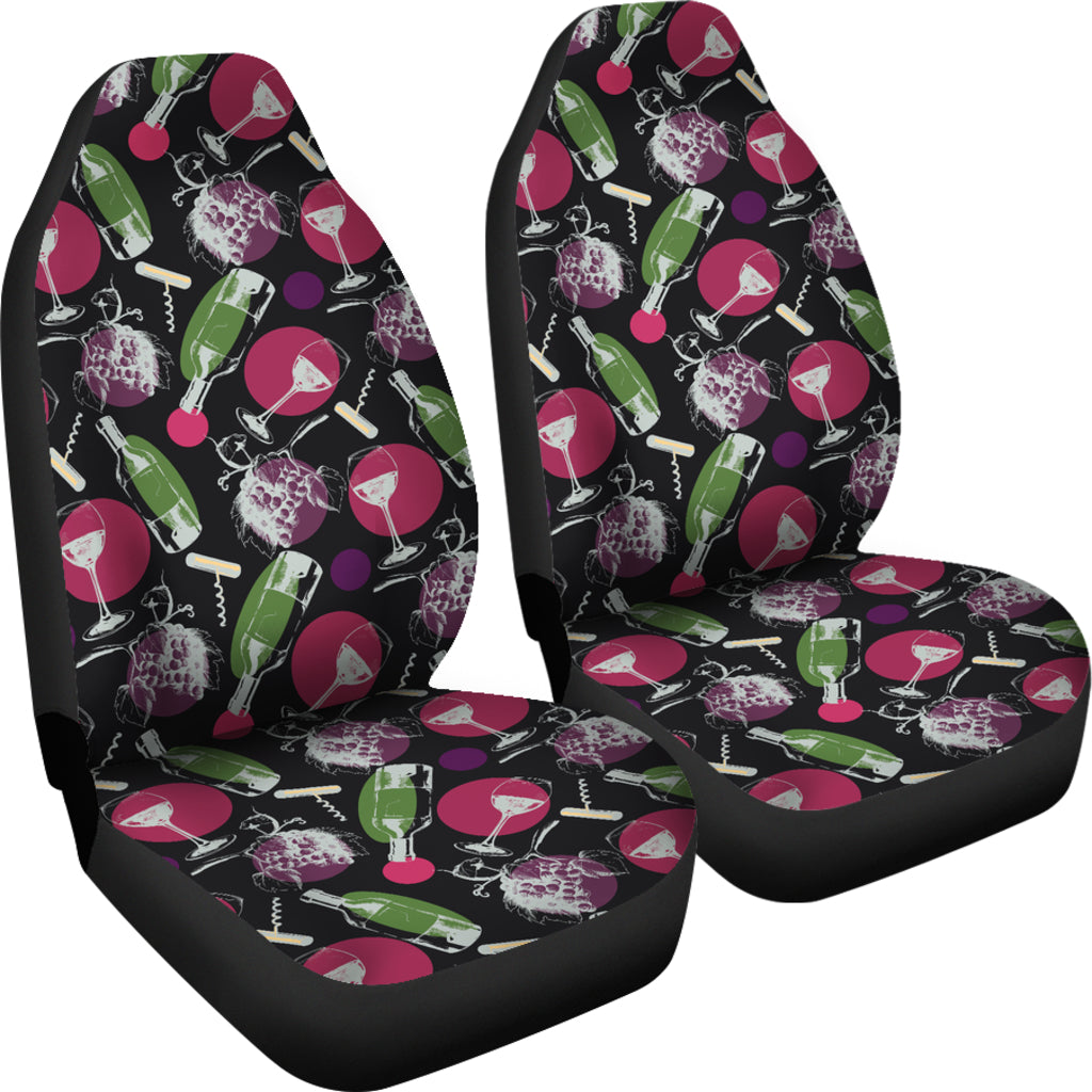 Wine Print Design LKS307 Car Seat Covers