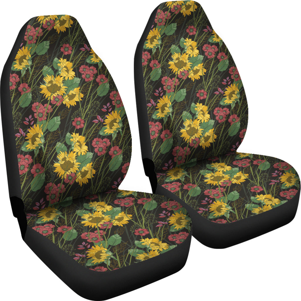 Sunflower Print Design LKS303 Car Seat Covers