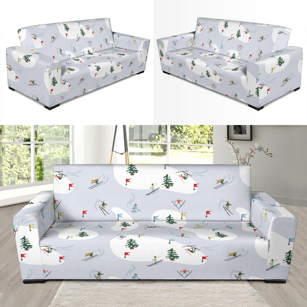 Ski Print Design LKS305 Sofa Slipcover