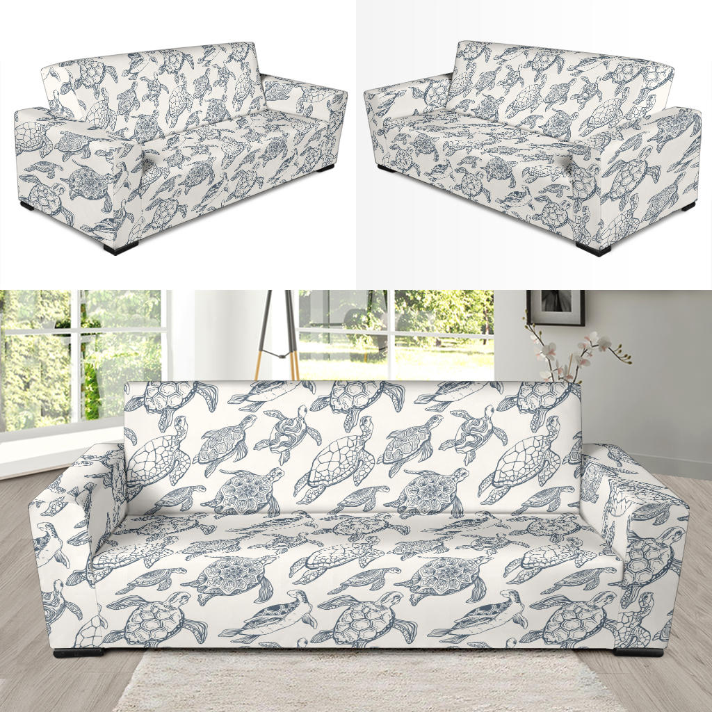 Sea Turtle Print Design LKS304 Sofa Slipcover