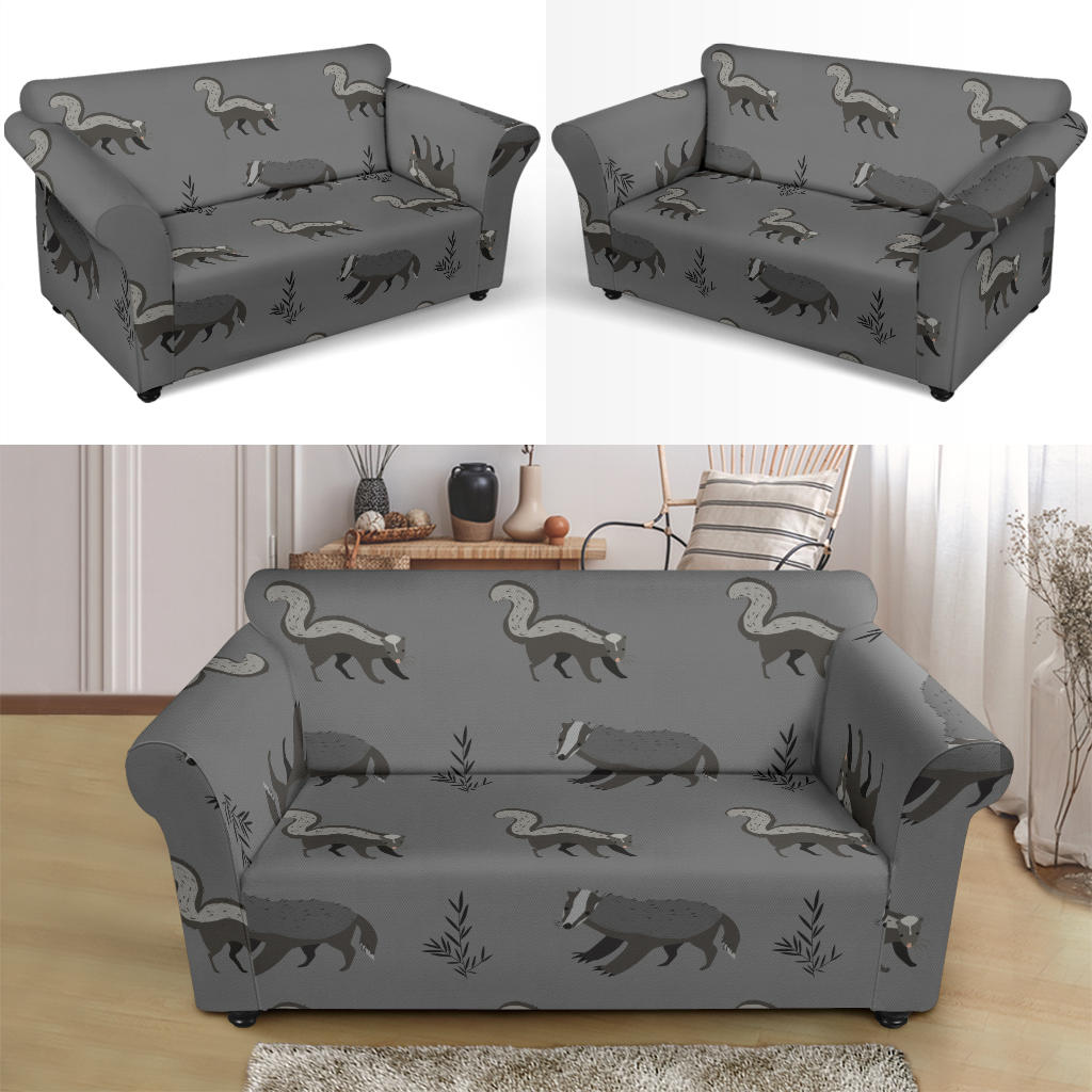 Skunk Print Design LKS301 Loveseat Couch Slipcover