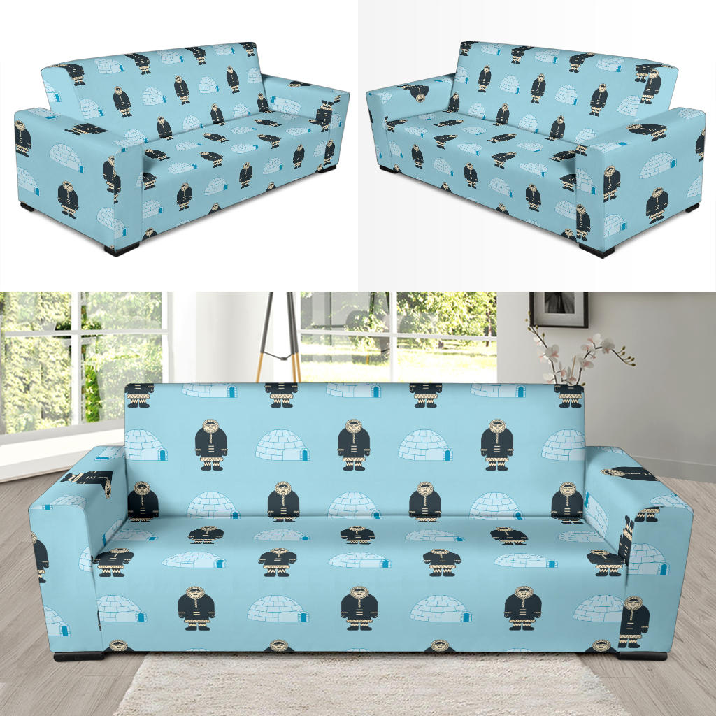 Eskimo Pattern Print Design 03 Sofa Slipcover
