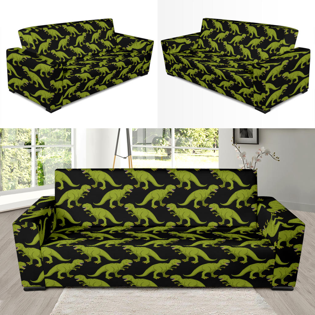 T Rex Pattern Print Design A02 Sofa Slipcover