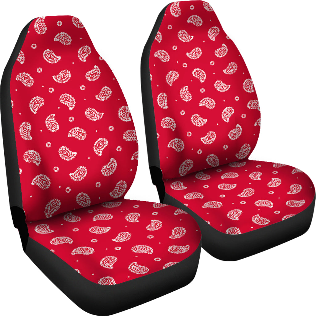 Bandana Red Paisley Print Design LKS305 Car Seat Covers