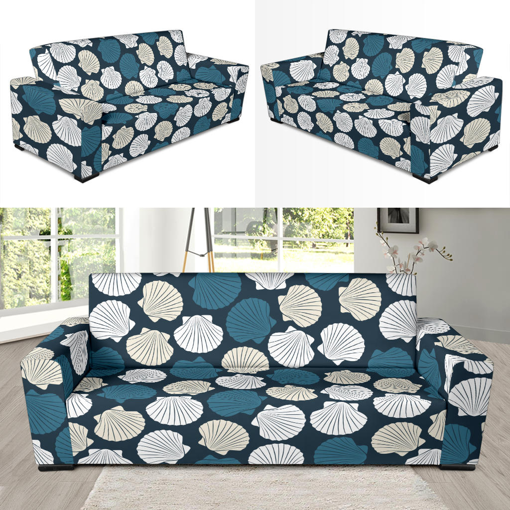 Seashell Print Design LKS3013 Sofa Slipcover