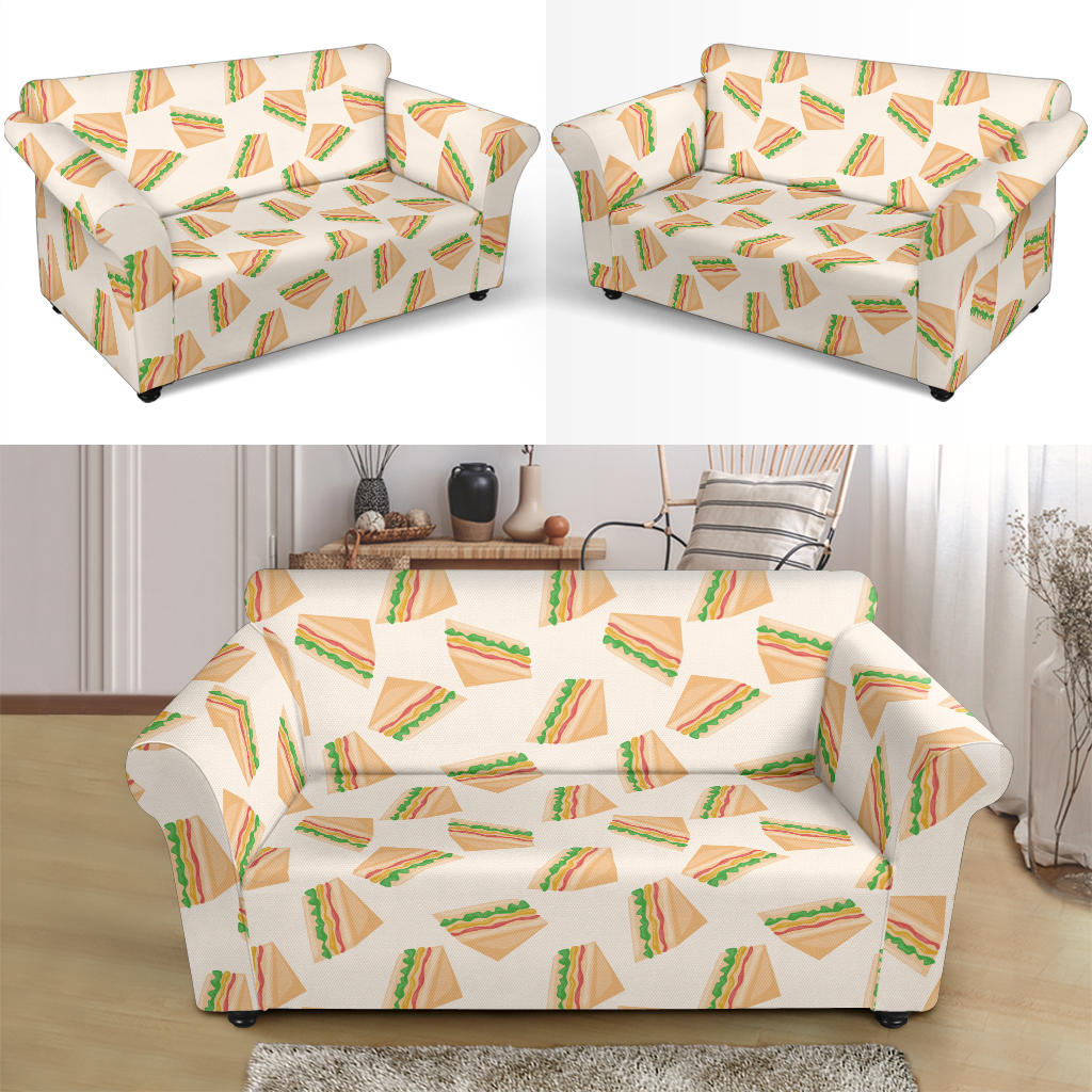 Sandwich Print Design LKS301 Loveseat Couch Slipcover
