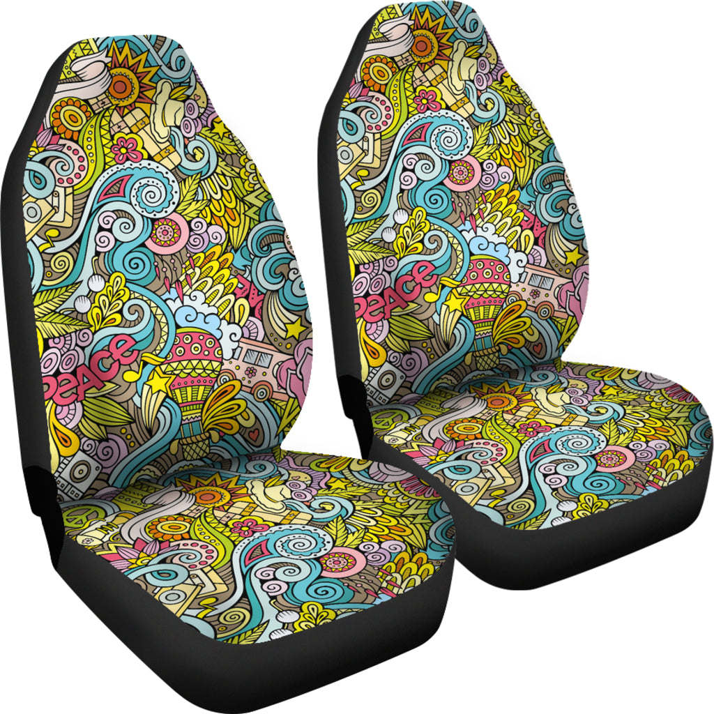 Hippie Print Design LKS301 Car Seat Covers
