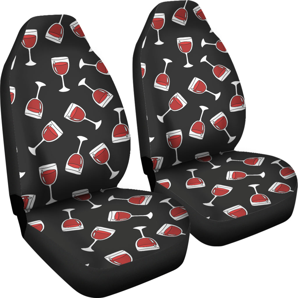 Wine Glass Print Design LKS303 Car Seat Covers