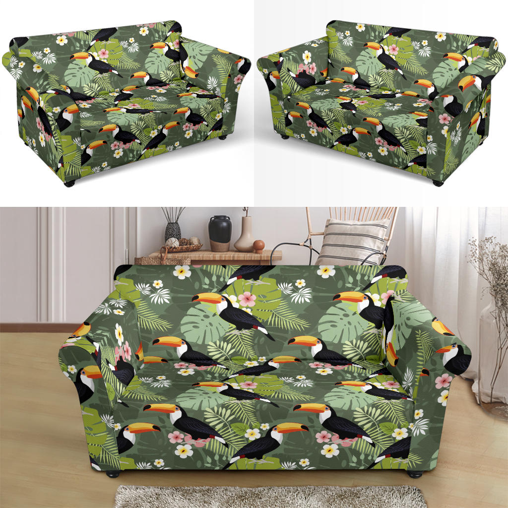 Toucan Print Design LKS304 Loveseat Couch Slipcover