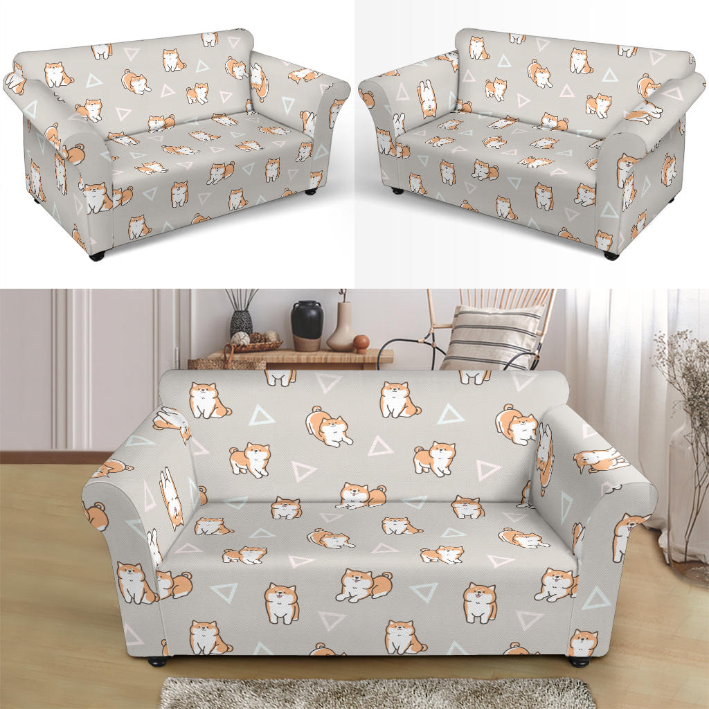 Shiba Inu Print Design LKS307 Loveseat Couch Slipcover