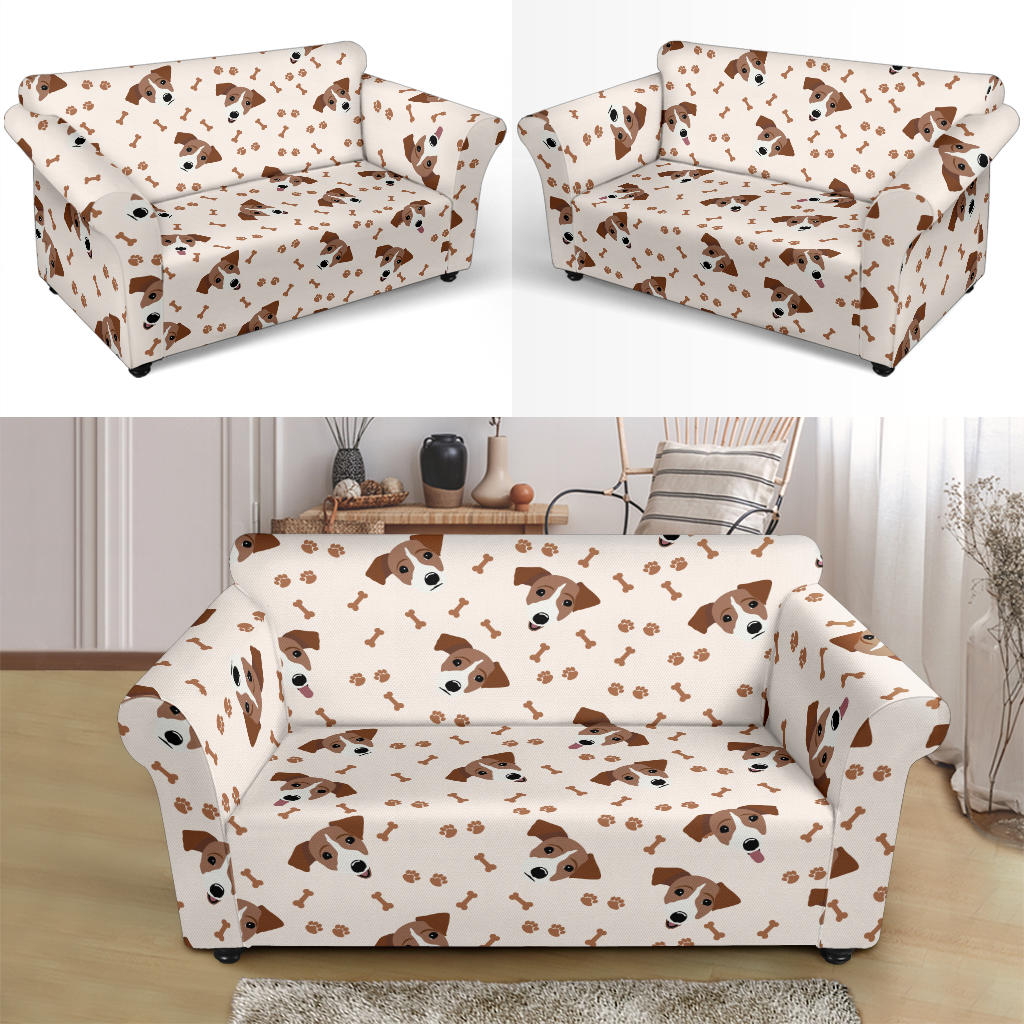 Russell Terriers Paw Print Design LKS303 Loveseat Couch Slipcover