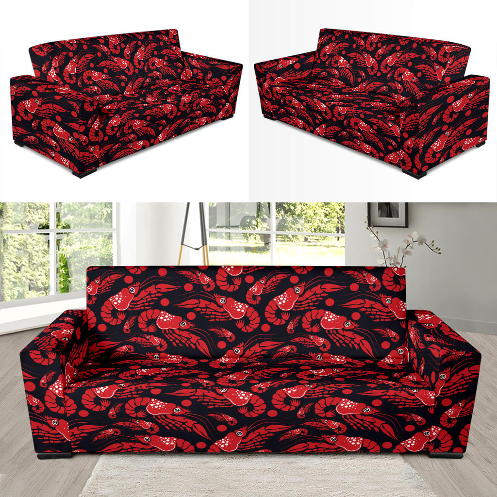 Shrimp Print Design LKS303 Sofa Slipcover