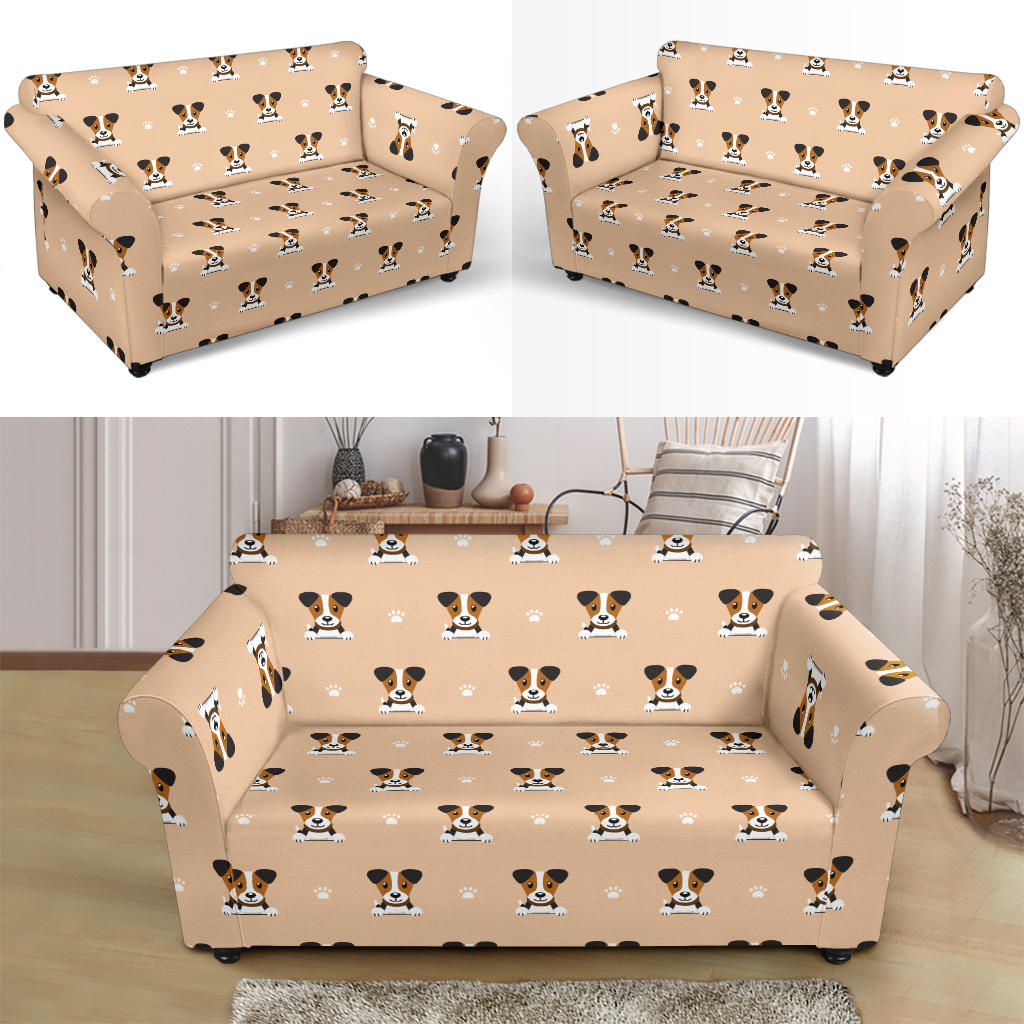 Russell Terriers Print Design LKS3011 Loveseat Couch Slipcover