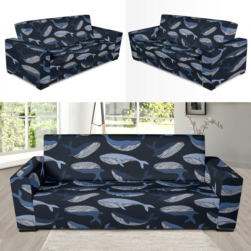 Whale Print Design LKS301 Sofa Slipcover