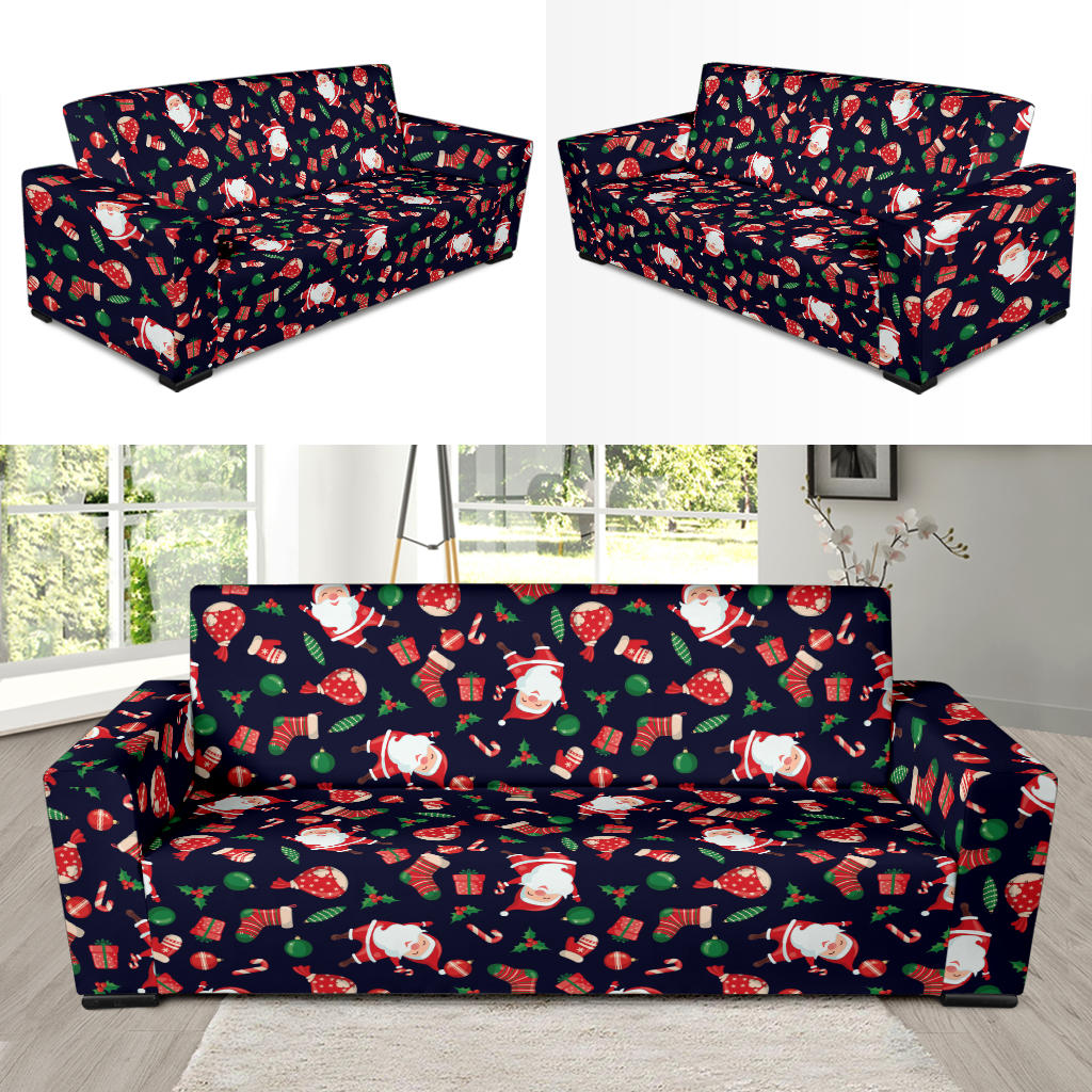 Santa Christmas Themed Print Design LKS304 Sofa Slipcover